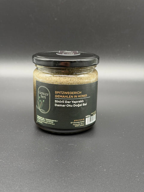 Spitzwegerich gemahlen in Honig   400g